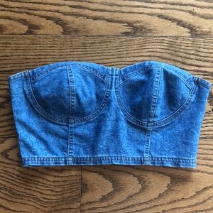 Forever 21 denim crop top